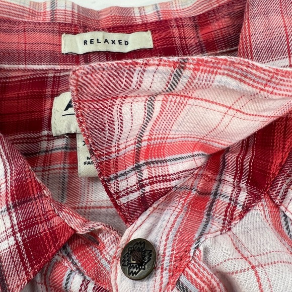 ARIAT Red White Real Long Sleeve Plaid Western Shirt XXL - Picture 10 of 16